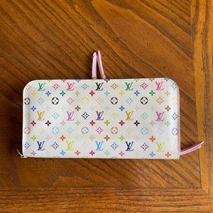 🚫SOLD🚫Authentic Louis Vuitton Insolite Wallet White Multicolor Litchi Pink